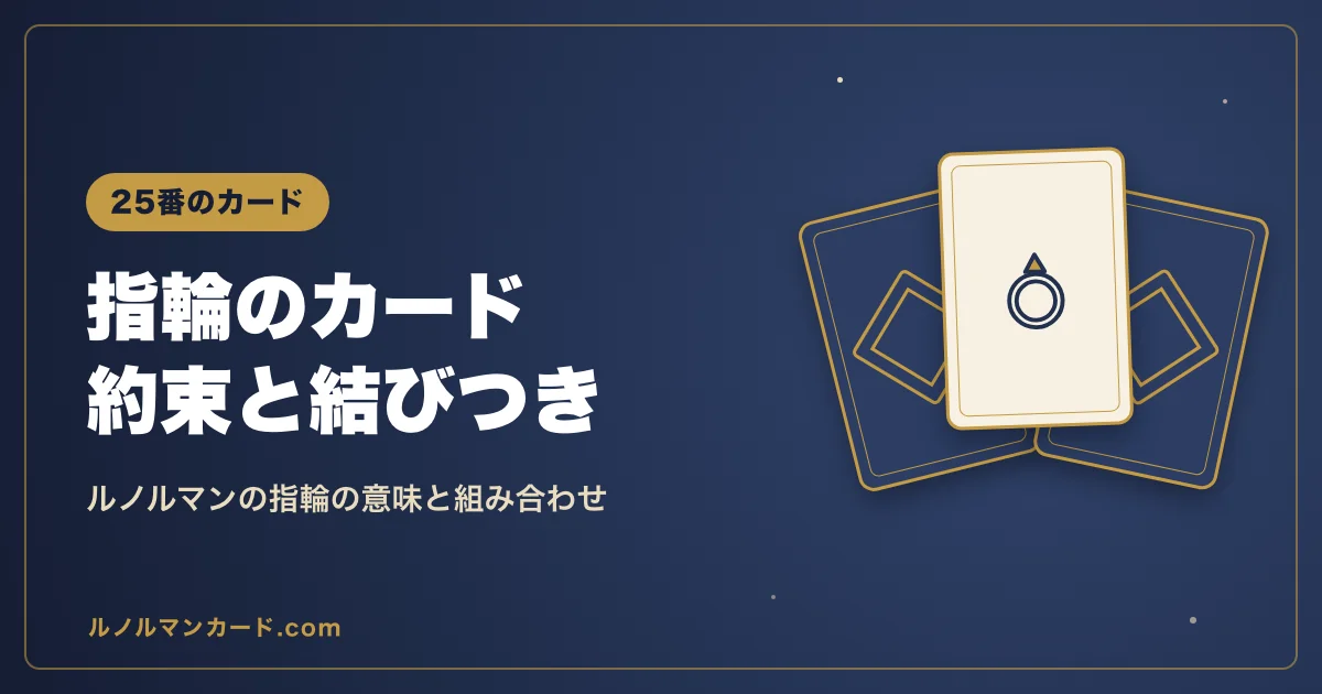 ルノルマンの指輪の意味を紹介するアイキャッチ